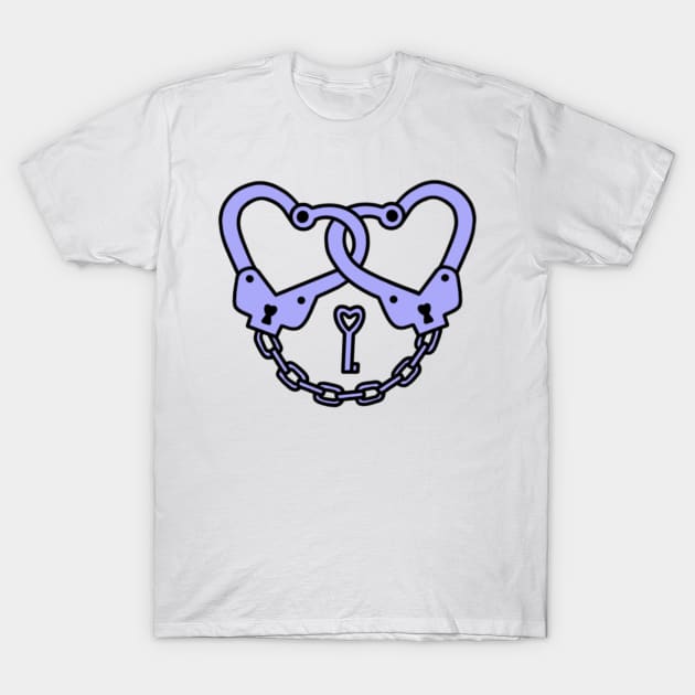 Heart Cuffs T-Shirt by drawingsbydarcy